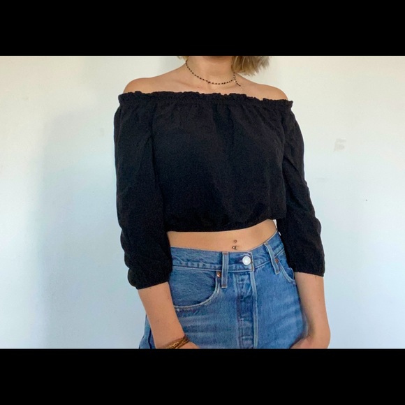 brandy melville long sleeve halter top - Picture 1 of 2